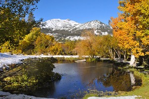 Snow Fall and Fall Colors Mammoth Lakes Basin (10/15/09)