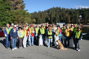 Volunteers cleaned up Lake Gregory's shoreline this past weekend (10/19/14) Michelle Fox